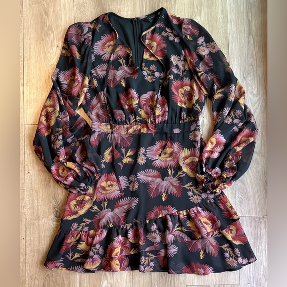 Ted Baker London Piara Ruffle Asymmetric Minidress - Picture 8 of 11